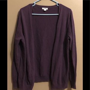 Purple cardigan